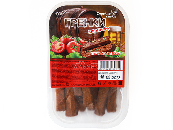 Сурские гренки Томат спайси (100 гр) в Коврове